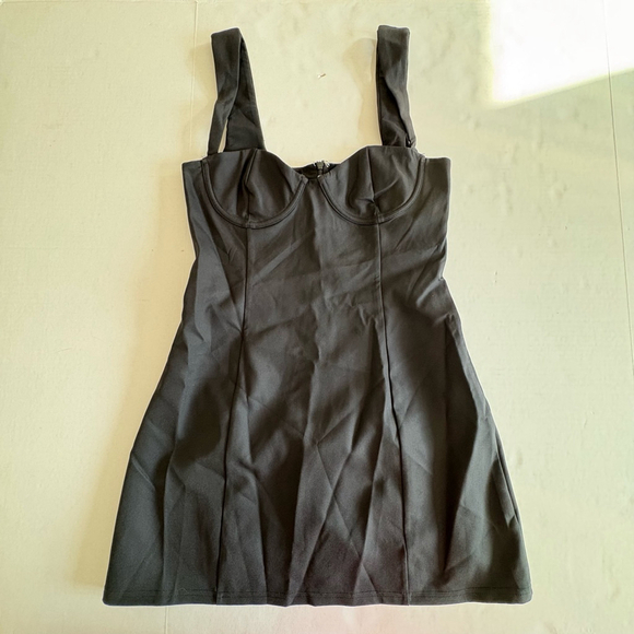 White Fox Black Bustier mini dress black Medium - Picture 5 of 14